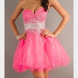 Morilee Beaded Tulle Party Dress